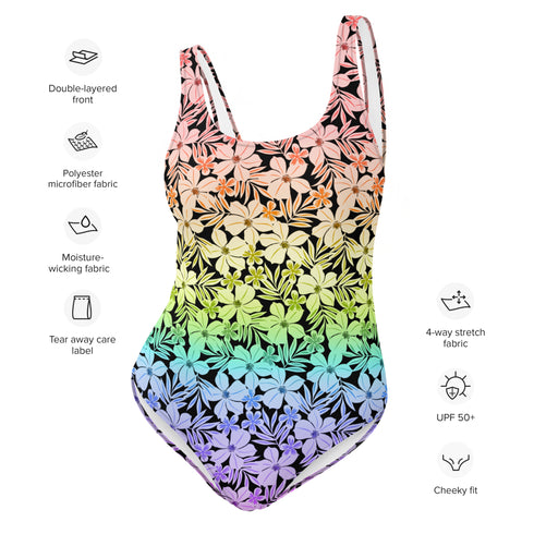 LGBTQ Rainbow Pride Aloha One-Piece Swimsuit